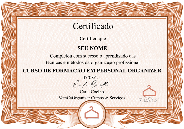 CERTIFICADO PERSONAL ORGANIZER - curso-personal-organizer-oficial