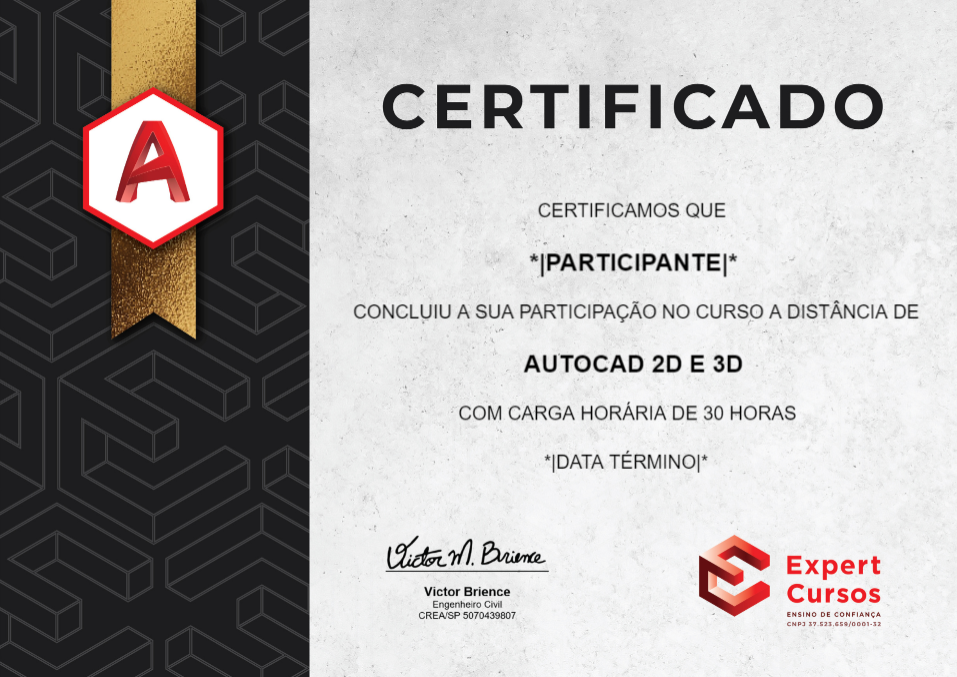 certificado autocad site - MiniCurso Autocad